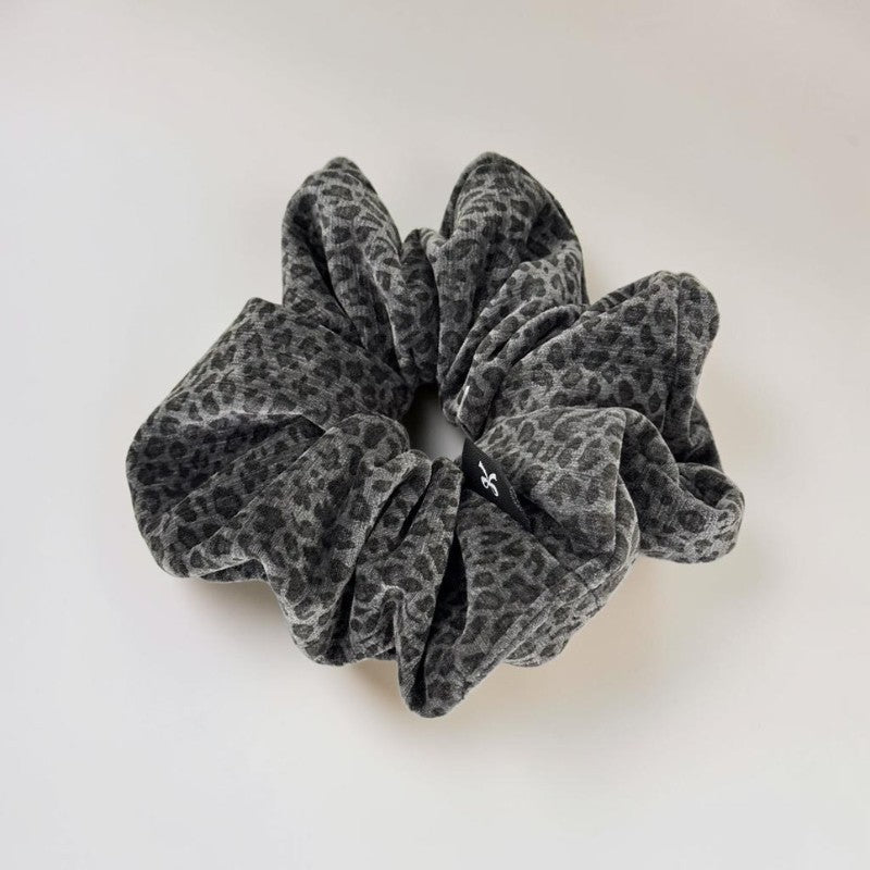 Velvet Leopard Scrunchie