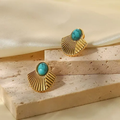 Turquoise Shell Earrings 🐚