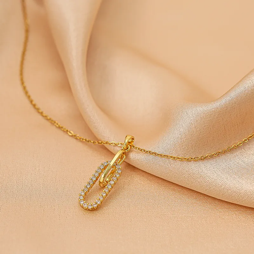 Chain Necklace White Zircon
