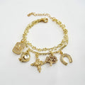 Gold Double Troubled Bracelet