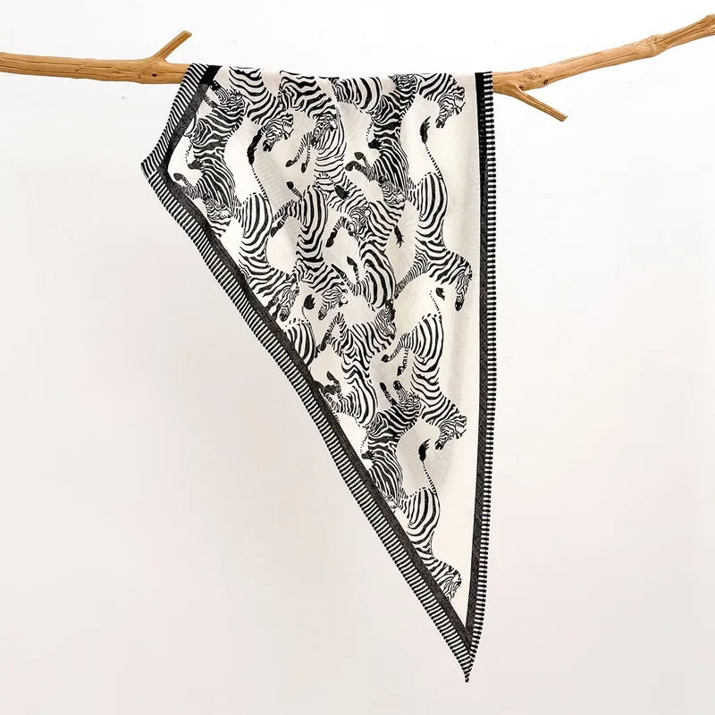 Zebra Triangle Scarf
